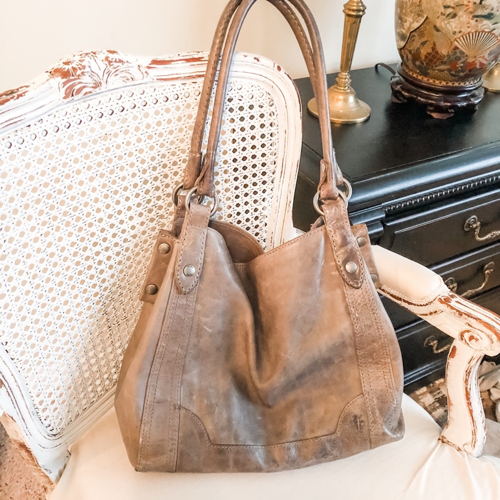 FRYE Melissa distressed handbag